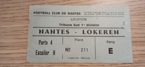 Ticket 1981 FC Nantes vs. KSC Lokeren Uefa Cup - Afbeelding 1 van 1