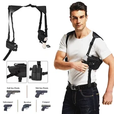 Tactical Underarm Shoulder Gun Holster for Pistol Concealed Carry Mag Pouch Belt