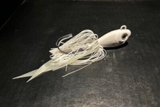 10Pk White Ult Minnow Gulp  Jigs W/Eyes & Skirts 2oz to 10oz Blk Nickel Hks