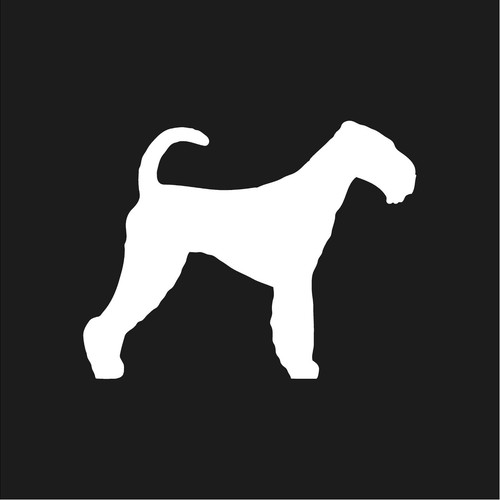 Airedale terrier vinyl decals Dog Silhouette laptop car sticker - Picture 4 of 8