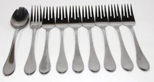 9 Pc Michael Lloyd Silverado Stainless Mixed - 7 Salad, 1 Spoon, 1 Dinner Fork