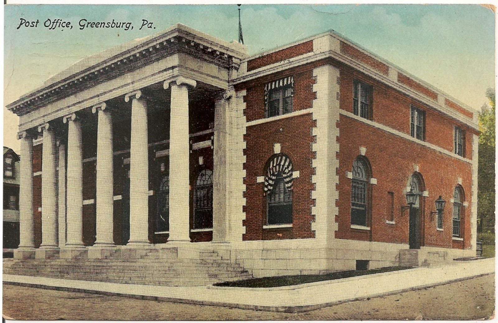 Post Office in Greensburg PA Postcard 1914 eBay