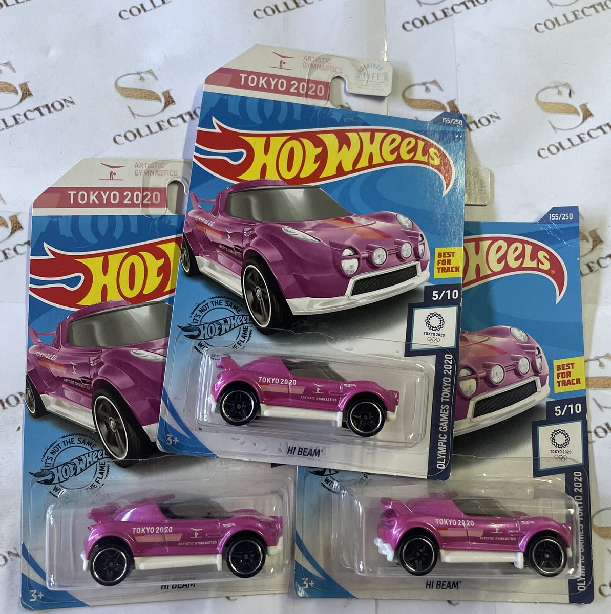 2017 Mattel Hot Wheels Olympic Games Tokyo 2020 Hi Beam - PINK Lot
