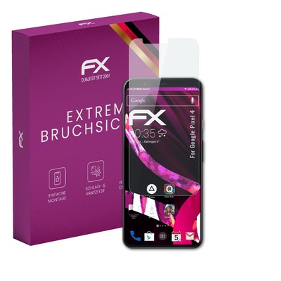 atFoliX Glasfolie für Google Pixel 4 Displayfolie 9H Schutzpanzer