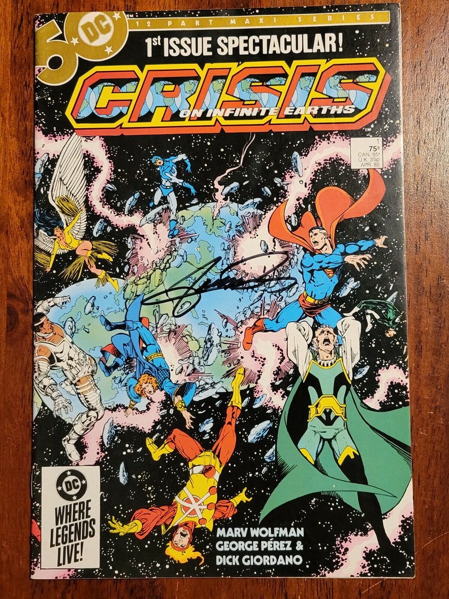 Crisis on Infinite Earths #1 thru 12 signed by George Perez