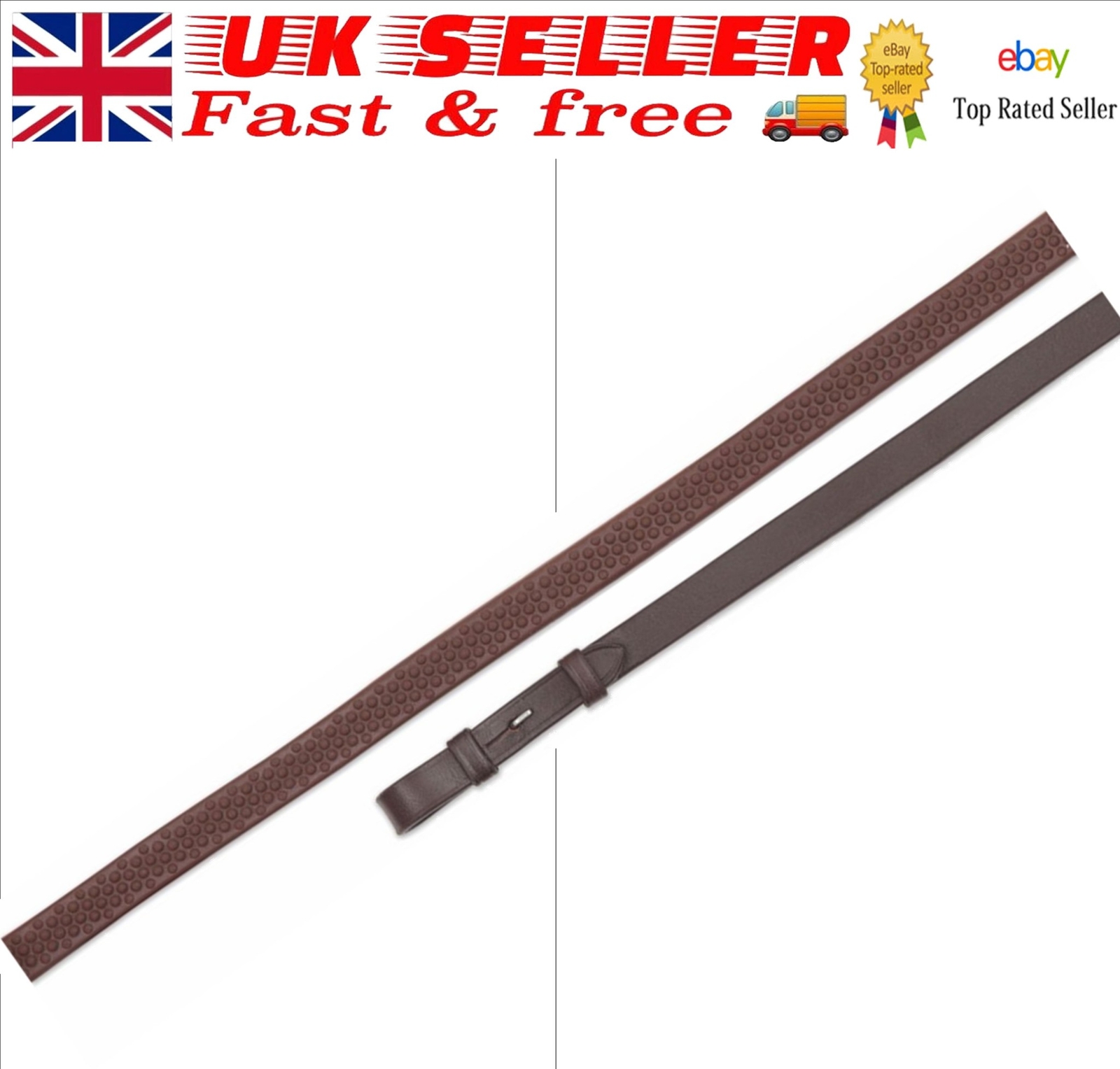 Shires Aviemore Soft Rubber Grip Reins - Havana 48"" x 1/2""