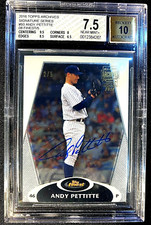 Andy Pettitte 2008 Topps Finest Archive Buyback Autograph AUTO 2/5 BGS 7.5 G1738