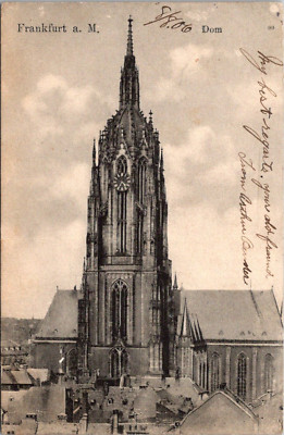 Frankfurt Germany Cathedral Dom Clock Tower 1900s 1906 Postcard