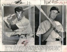 1952 Press Photo Chicago Cubs Baseball Outfielder Hank Sauer Batting Stance Pose