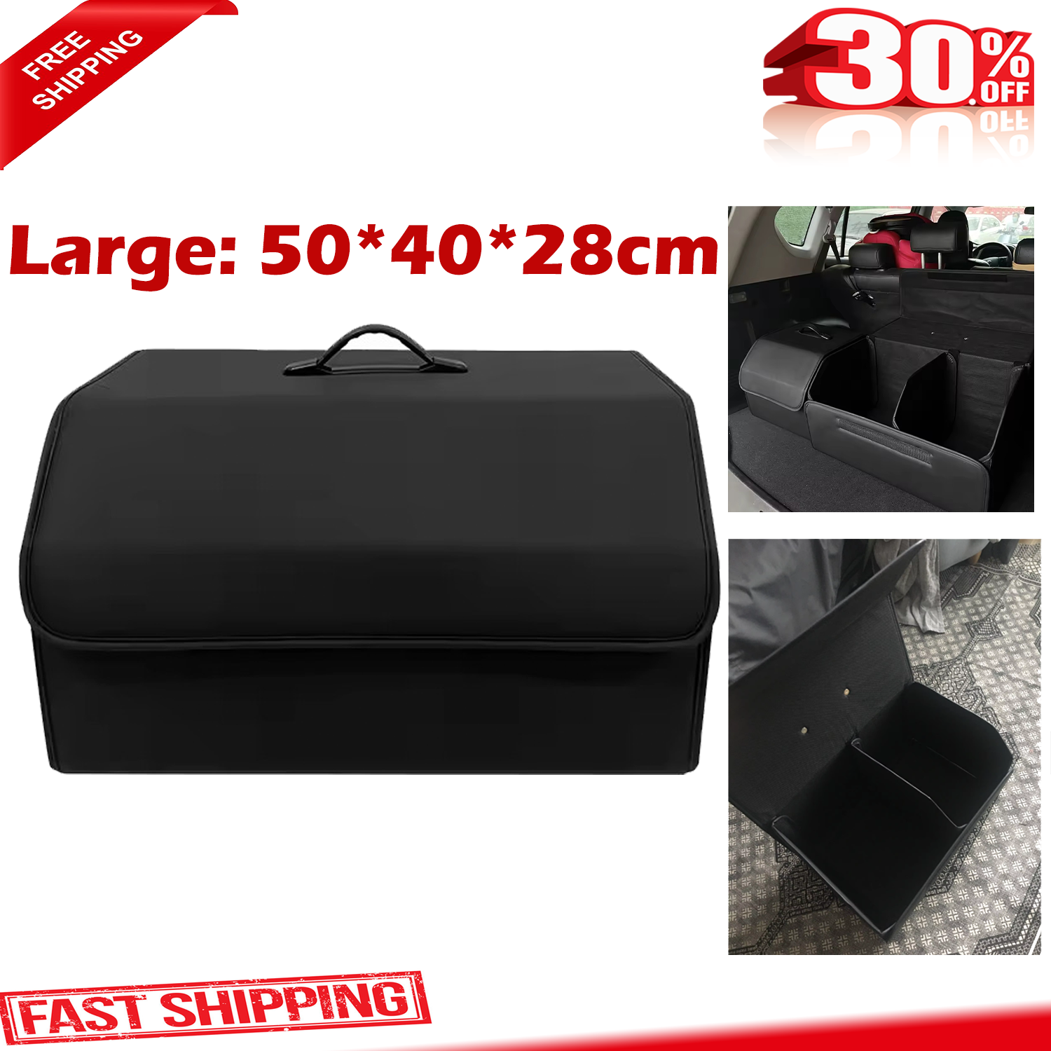 Large Capacity Car Trunk Organizer Multi-Use Auto Storage Box