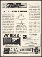 1940 The Call Model A Trainer Photo Specifications And Article Vintage Print Ad