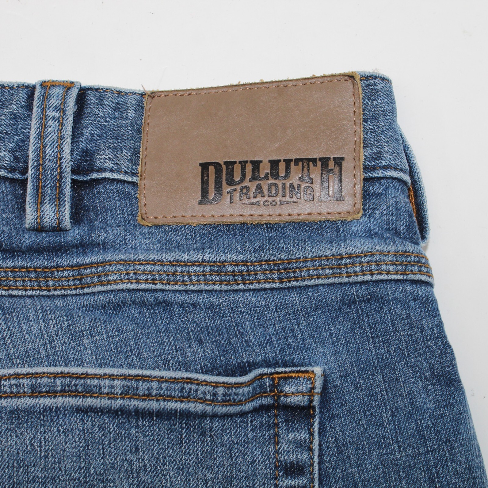 Duluth Jeans Men's 40x28 Flex Ballroom Medium Wash Denim Straight Leg 5
