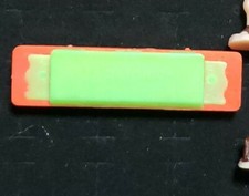 Vintage Hard Plastic Toy Harmonica Kids Green Orange