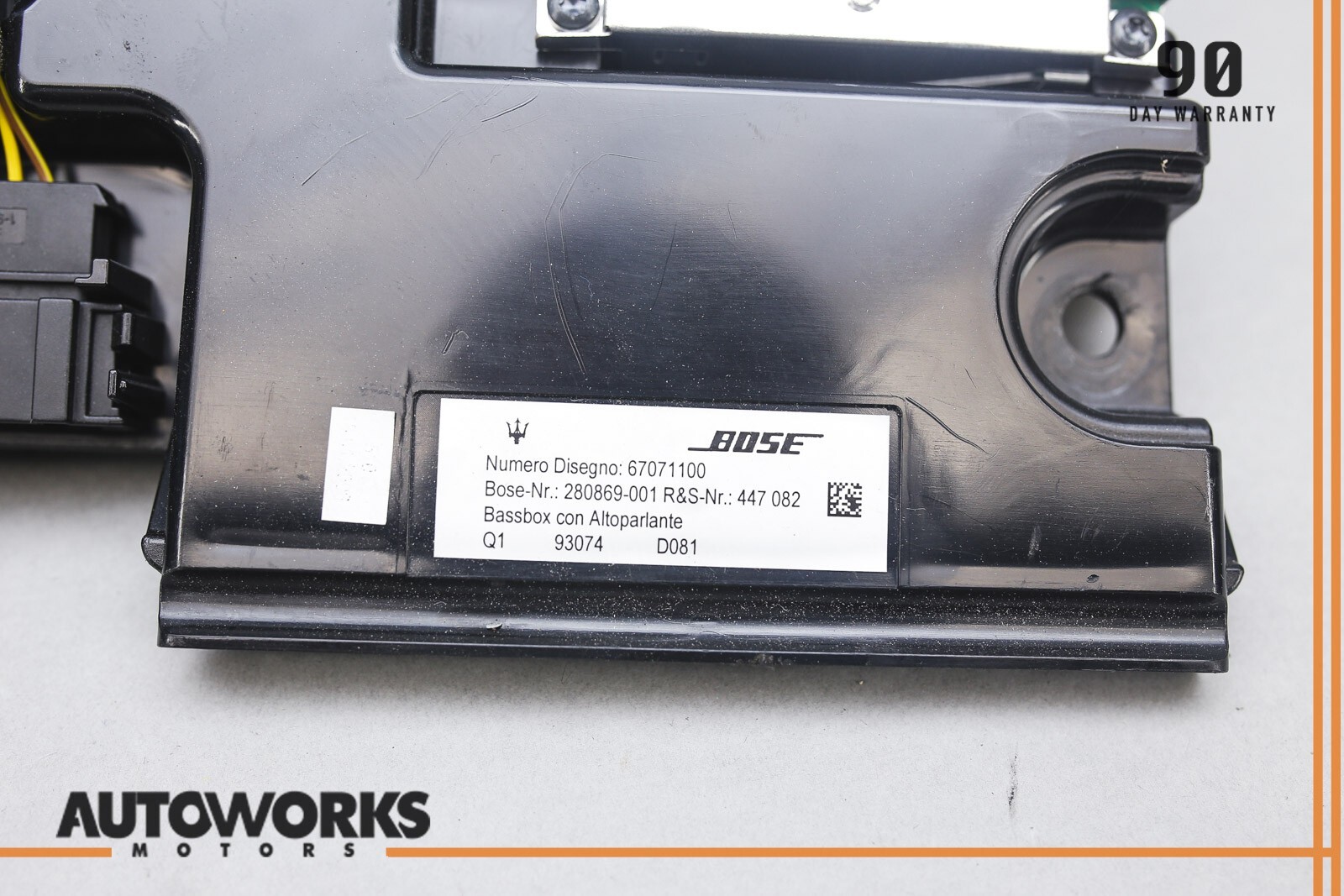 03-13 Maserati Quattroporte M139 Front Subwoofer Sound Speaker Bose 67071100 OEM