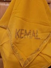 Women's KEMAL 36"x32" Head Wrap Chiffon Scarf Hijab ~ Yellow
