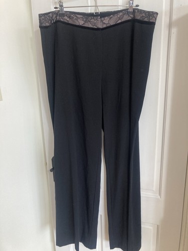 Damenhose Größe 20 elegante schwarze lang von M&S