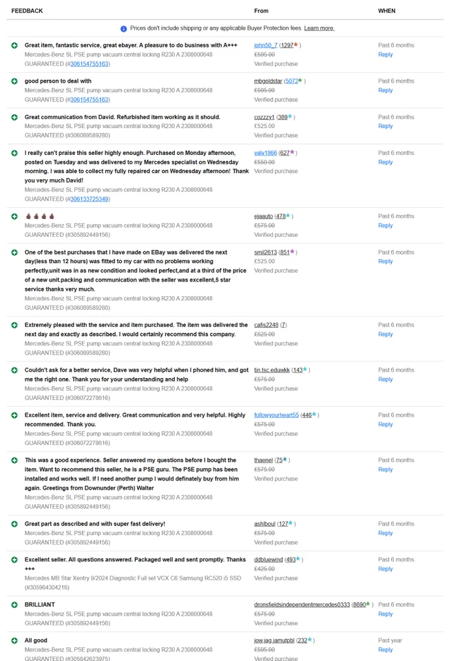 Pompa aspirazione Mercedes SL PSE chiusura centralizzata R230 A 2308000648 GARANTITA - Immagine 4 di 4