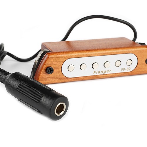 Flanger Wood Acoustic Guitar Sound Hole Magnetic Pickup 6.3mm Female Converter - Picture 6 of 9