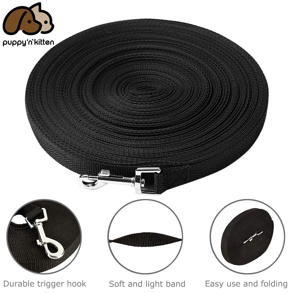 Dog Leash Long Obedience Recall Foot Feet Training Lead 6/15/23/33/50/100 FT  - Image 2 of 4