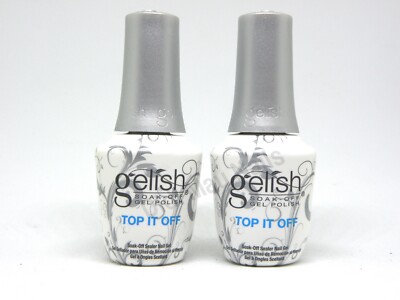 Harmony Gelish UV Soak Off Gel TOP IT OFF 0.5 fl oz 15ml Top Coat (2 PACK)