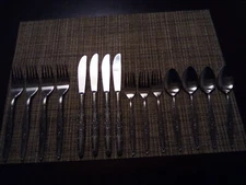 Stylecraft SYF2 Stainless Steel Japan T&N Rose Satin Handle Silverware