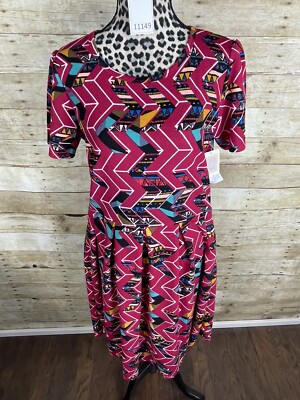 NWT LuLaRoe Women's Size 2XL Amelia Dress, Pocket Dress, Zipper, BRAND NEW 