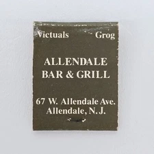 Allendale Bar & Grill Allendale New Jersey Food & Drink Advertising Matchbook