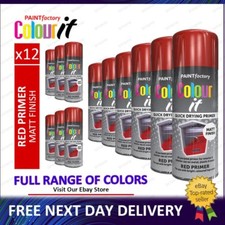 Red Primer Matt All-Purpose Aerosol Spray Paint Metal Wood Plastic 400ml-1 to 12