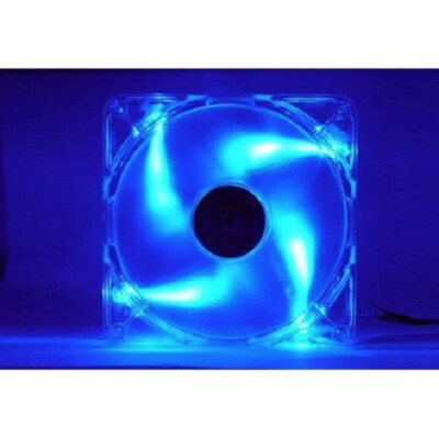 120mm x 25mm Computer Case Cooling 3 / 4 Pin Fan with 4 Blue LEDs