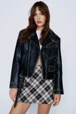 Nastygal Biker Jacket Womens Going Out Jackets & Coats