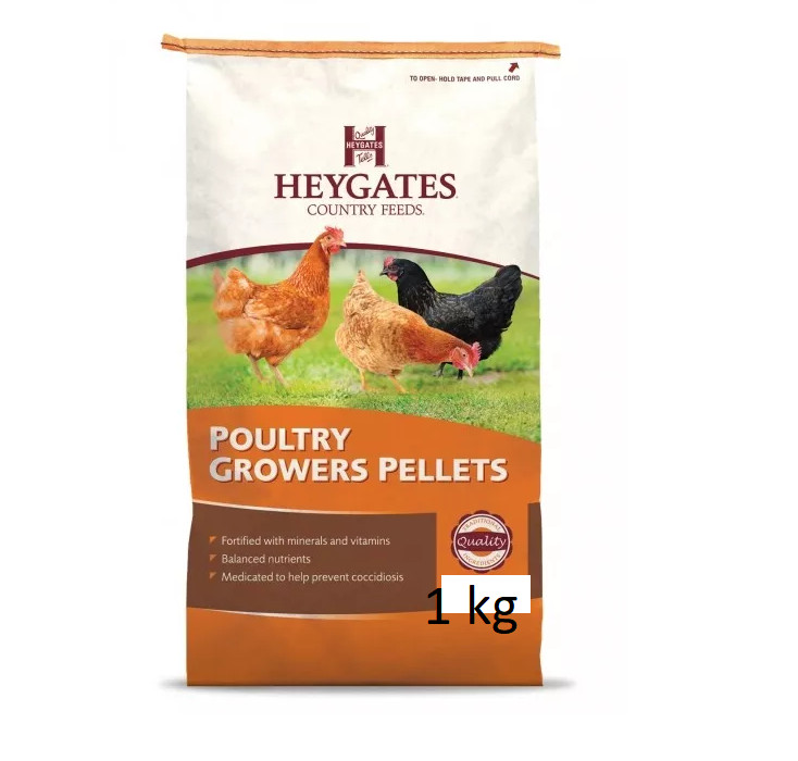 Heygates Country Poultry Grower Pellets with coccidiostat ACS 15.5% Protein 1kg