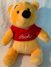 Soft Plush Disneyland Winnie The Pooh 11" Classic Red Shirt