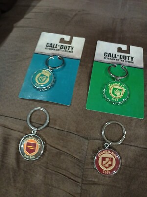 call of duty perk a cola keychain lot, full set includes juggernog, authentic 