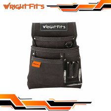 WrightFits Leather Tool Pouch Nail & Hammer Work Pouch Carpenters tool Organiser