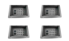 4 Elite Core Stage Recessed Floor Box 12 XLR Female Mic Connectors  AC Outlet