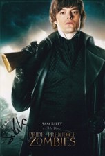 SAM RILEY signed Autogramm 20x30cm PRIDE PREJUDICE ZOMBIES in Person autograph