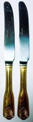 Estia Korea vergoldet Besteck Besteck Tafelmesser x 2