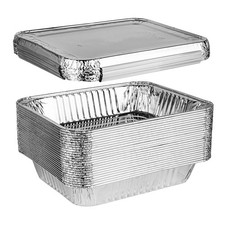 Disposable 9X13 Aluminum Foil Pans With Lids Half Size Deep Steam Table Bakeware