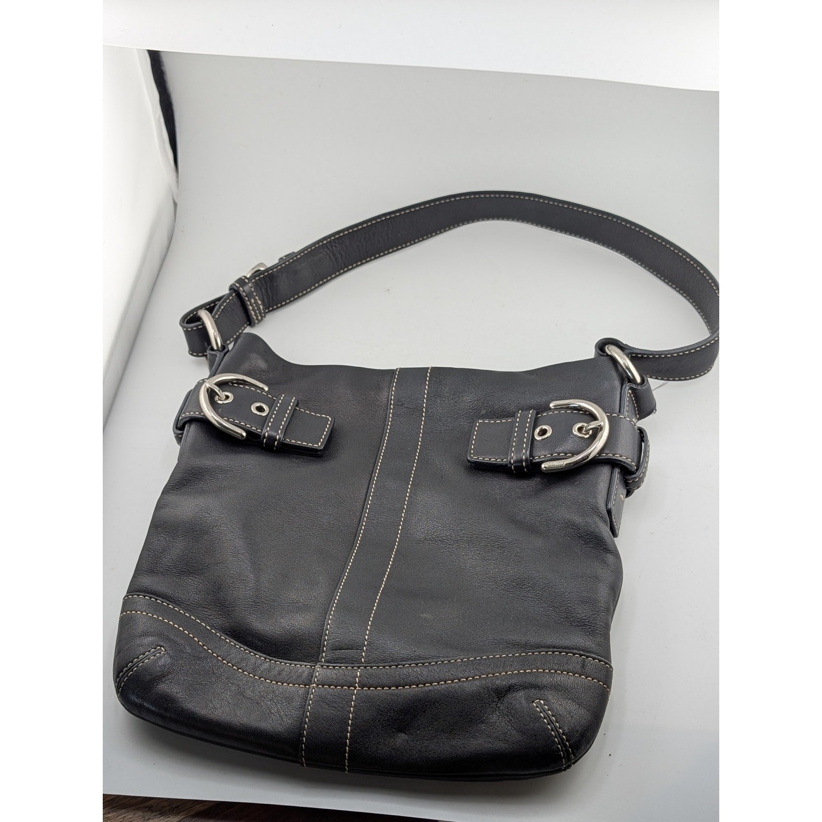 Coach Black Leather Shoulder Bag