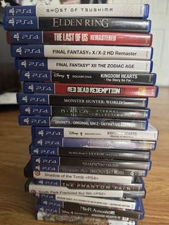 used sony ps4 slim 1tb console with 22 games bundle all cords and 1 controller