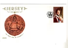 1983 JERSEY - SEAL OF ELIZABETH 1 £5 FDC FROM COLLECTION K55