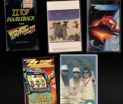 5 x ZZ Top Cassette Tapes - Includes Thomsun Original Legal Bootleg