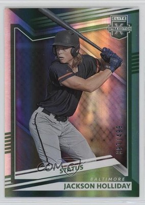 2022 Panini Elite Extra Edition Status Green 397/499 Jackson Holliday #1 o7m