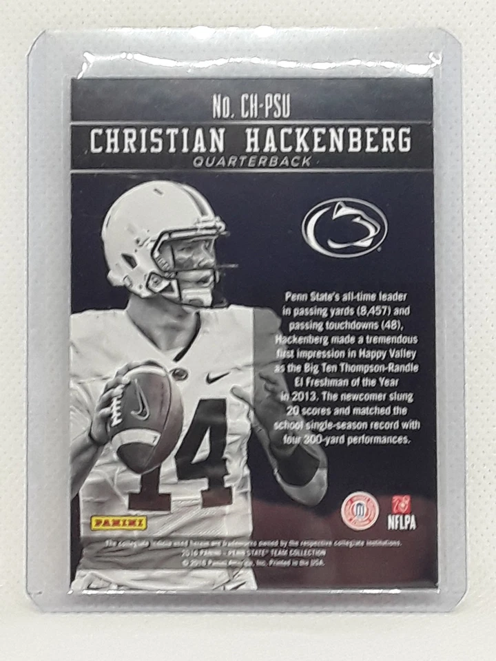 Christian Hackenberg 2016 Panini Penn State Nittany Lions - Honors #CH-PSU - - Image 2 of 2