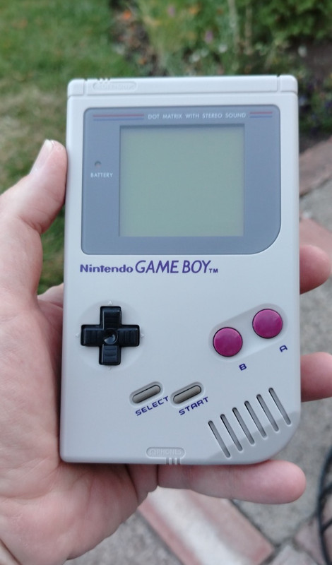 Nintendo Gameboy DMG-01 console with Batman game