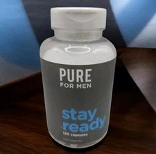 Pure for Men Stay Ready Fiber Supplement120 Capsules EXP 04/2026 Vegan Non GMO 
