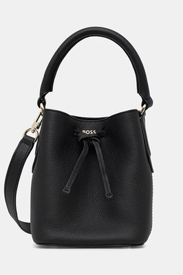 Boss Lenah SM Damenhandtasche schwarz Leder Bucket mit Staubbeutel neu mit Etikett