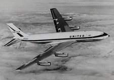 Vintage United Airlines Boeing 720 Photo Print Original 1960s Archival Press