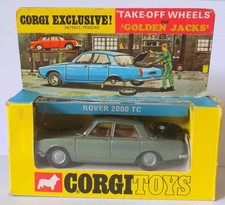 Corgi 275 Rover 2000TC Saloon Car, Golden Jacks (1968-70). Free P&P to UK.