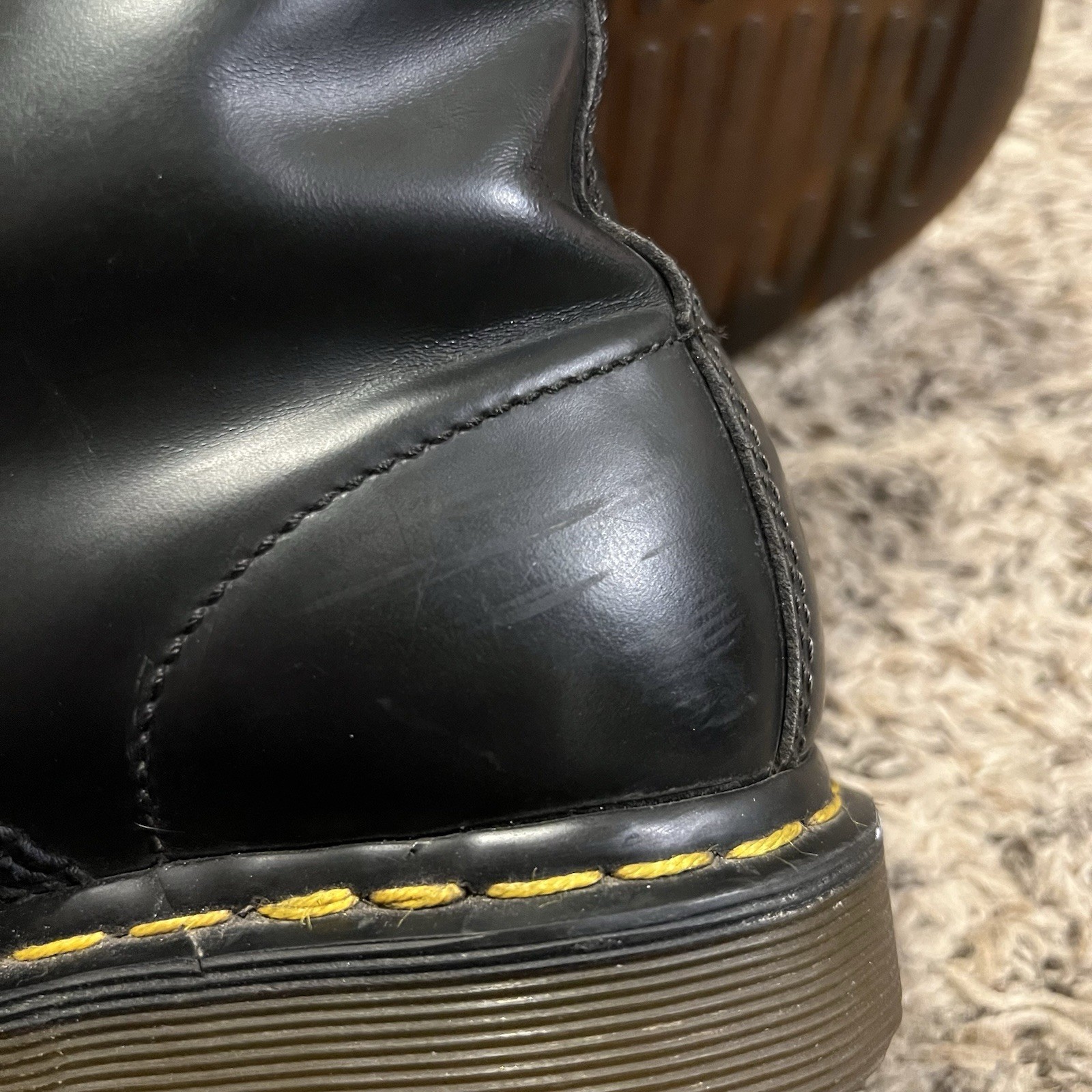 Doc Martens Classic Black Lace up Boots Women's Size 8 thumbnail 8